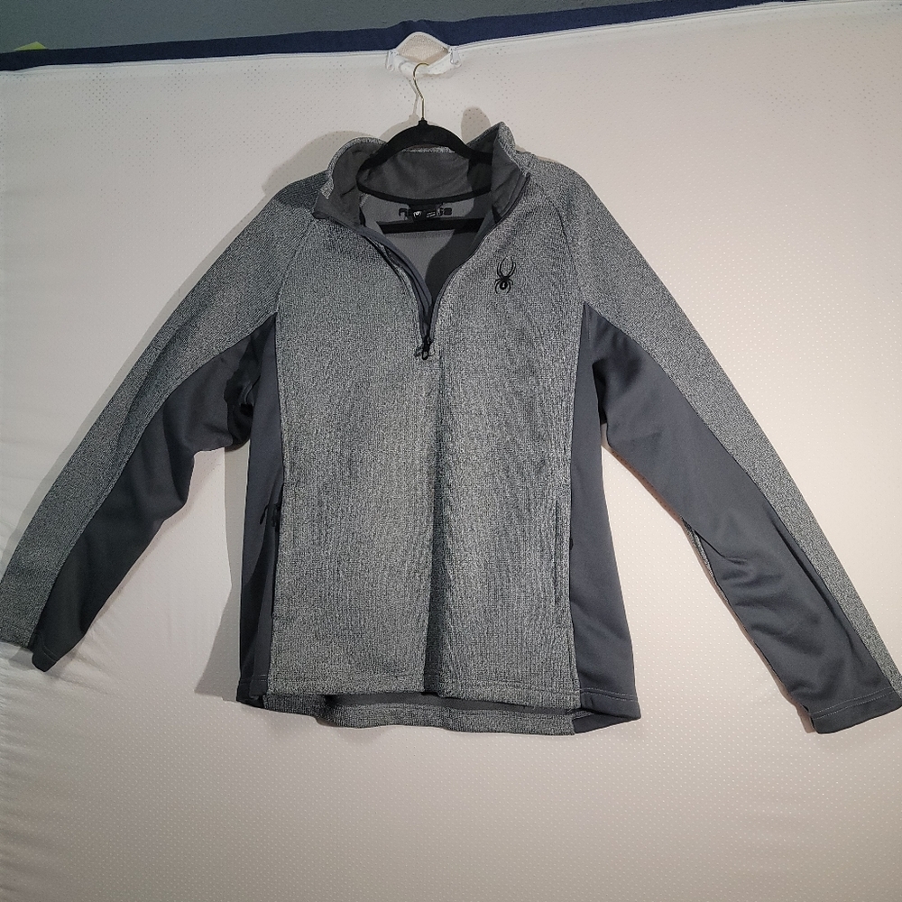 Spyder 1/4 Zip Fleece Lined Jacket Mock Neck Long Sleeve Mens Size  XL
